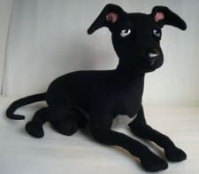 For dog-fanciers: soft toy Whippet You send us image we make a custom soft toy for you!