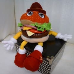 Hamburger man You send us image we make a custom soft toy for you!