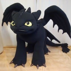 Toothless the Dragon You send us image we make a custom soft toy for you!