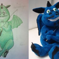 Sketch to plush - make you own plush toy based on sketch or drawing! You send us image we make a custom soft toy for you!