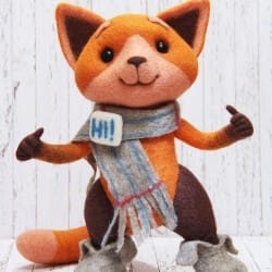 Viber Fox (winter edition) You send us image we make a custom soft toy for you!