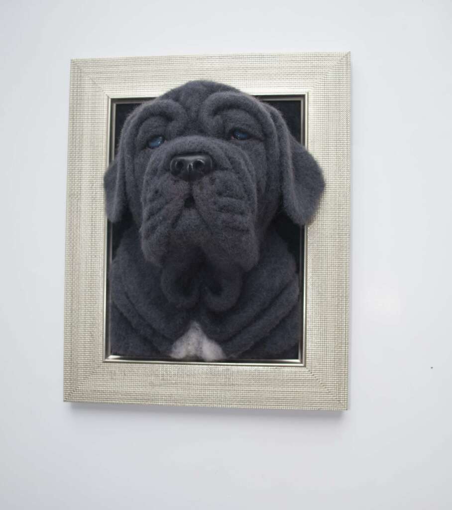 Turn Your Lovable Dog's Photo Into The Needle Felted Dog's Memorial 3D Portrait You send us image we make a custom soft toy for you!