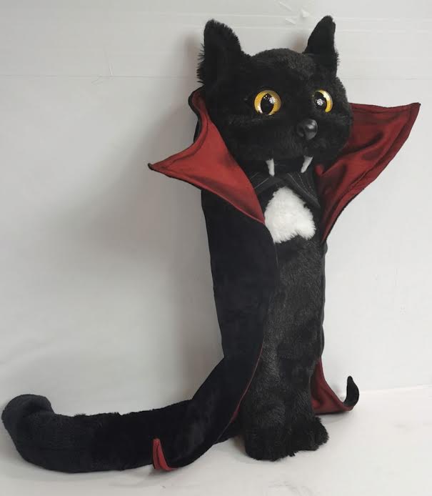 Dracula cat 4 handmade-black-cat-plush