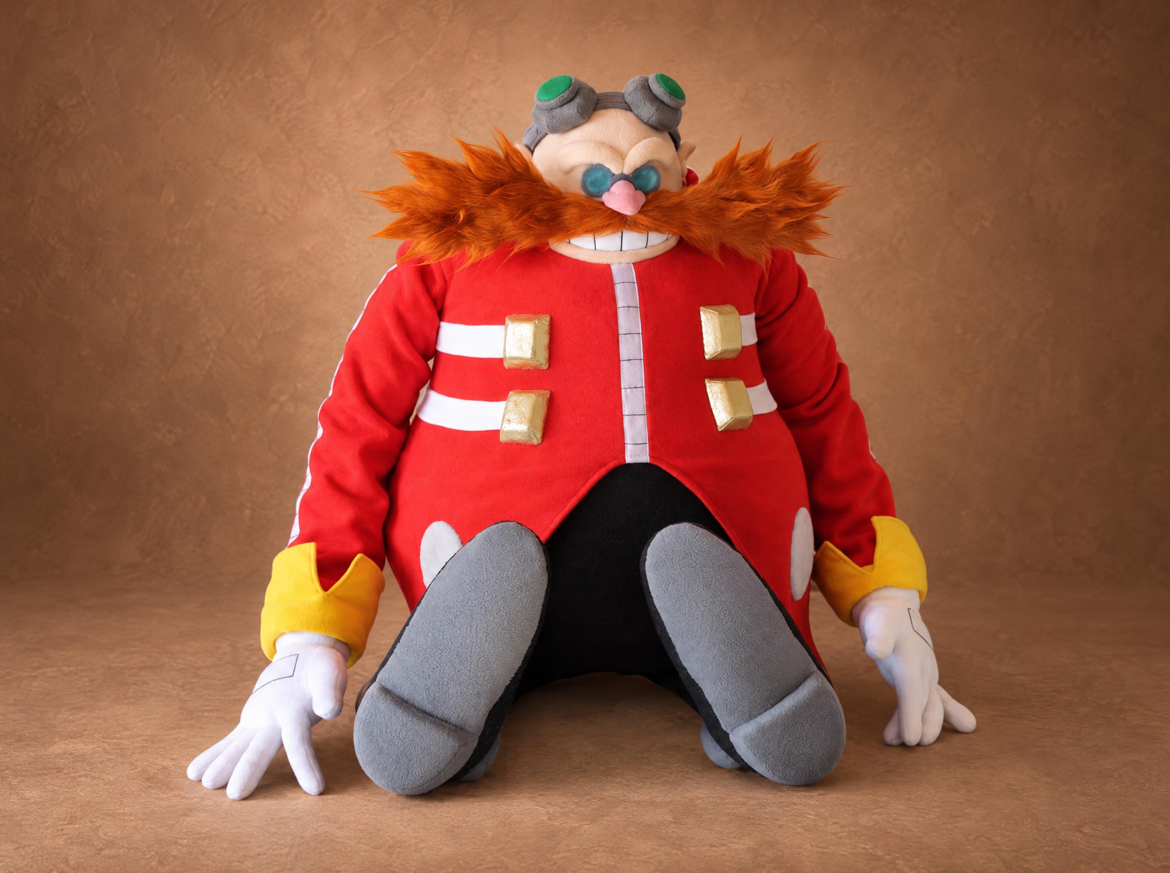 Dr. Eggman plush seated, handmade to order with grey boots and white gloves Dr. Eggman plush seated, handmade to order with grey boots and white gloves