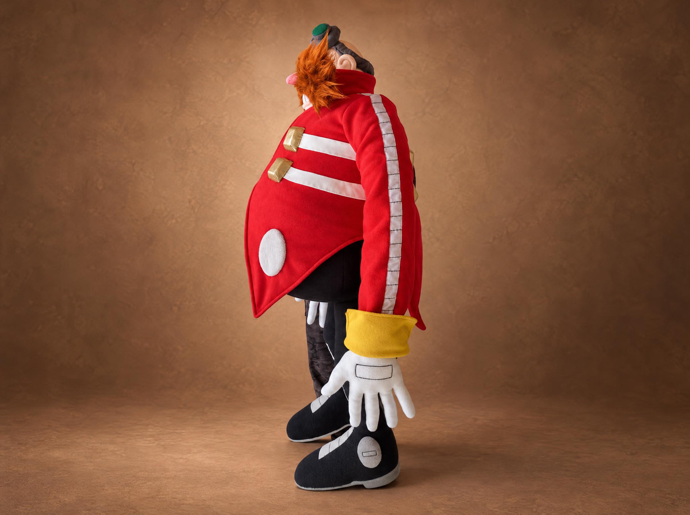 Dr. Eggman plush from the side, red coat tails and yellow cuffs, made to order Dr. Eggman plush from the side, red coat tails and yellow cuffs, made to order