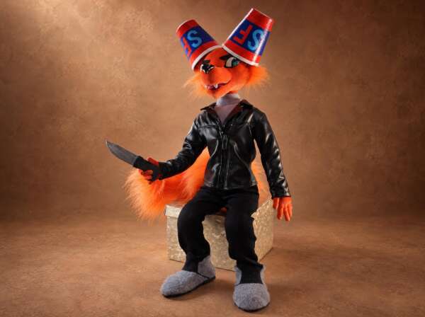 Gregg Lee plush from Night in the Woods, handmade to order with soda cups on his ears