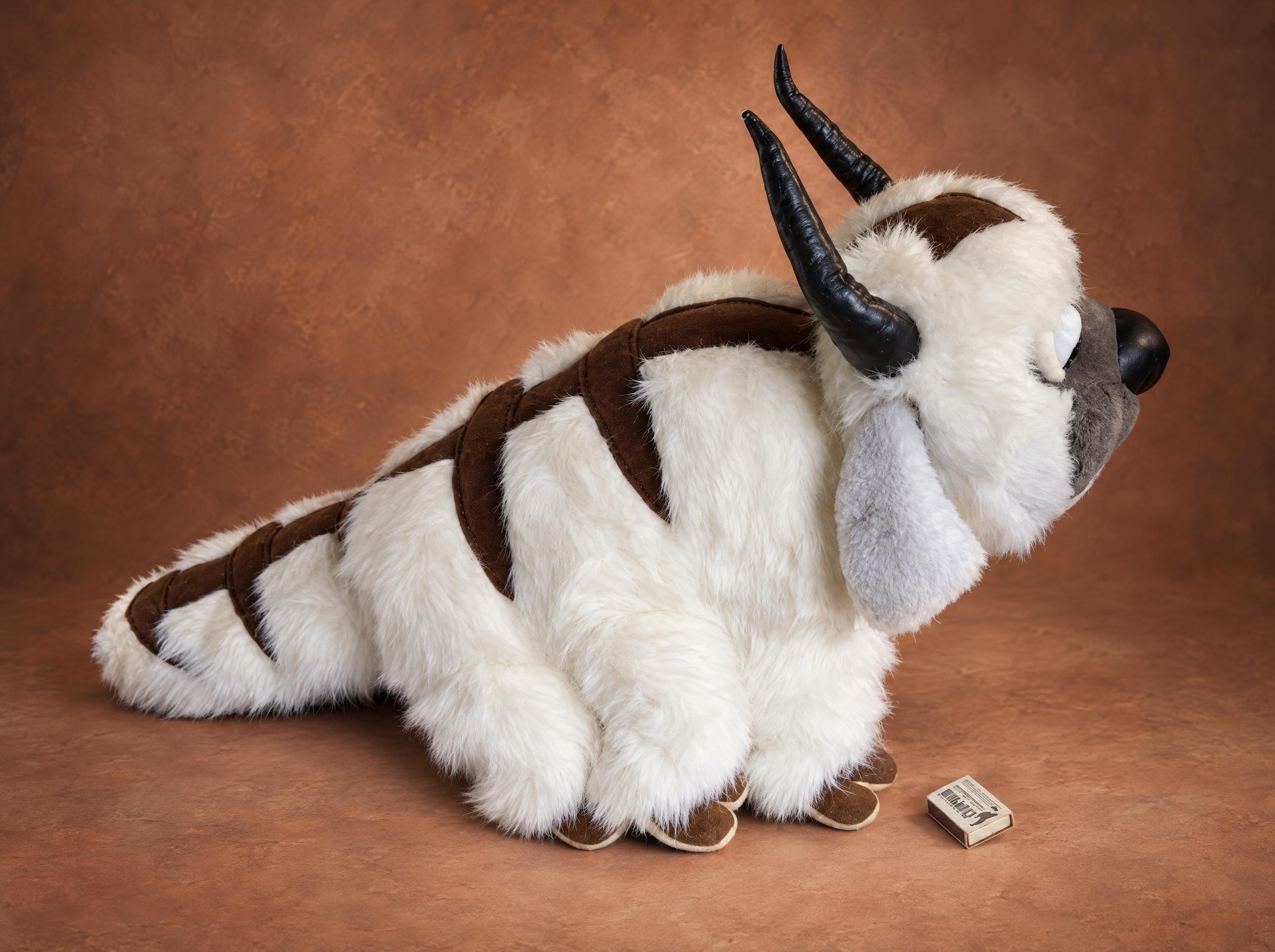 Handmade Appa Stuffed Animal with His Brown Arrow Handmade Appa stuffed animal from Avatar, made to order: brown arrow stripes down his back to the flat tail