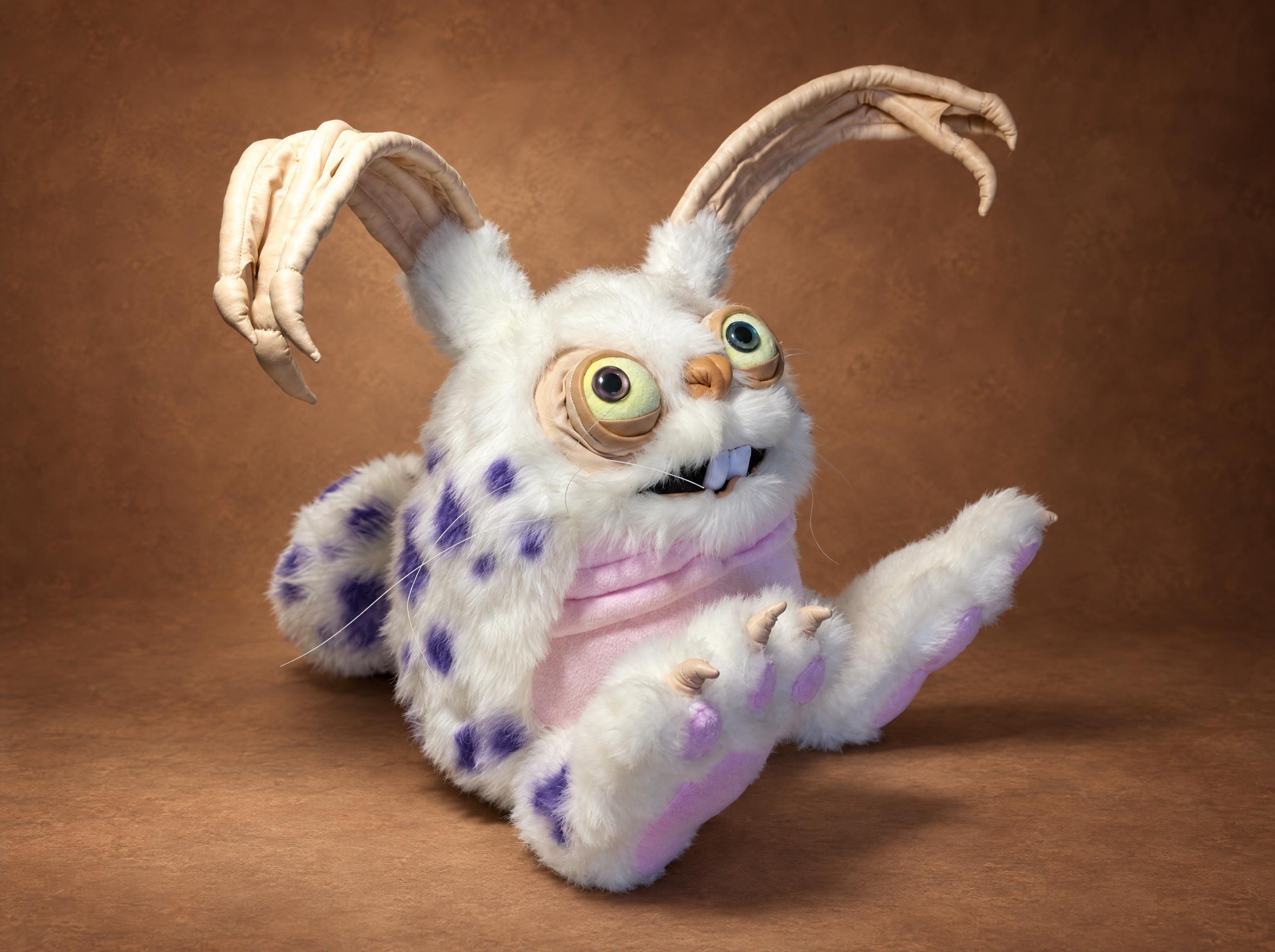 Handmade Blabbit plush in a huggable size Handmade Blabbit plush from My Singing Monsters in a huggable size, purple spots and a lilac belly