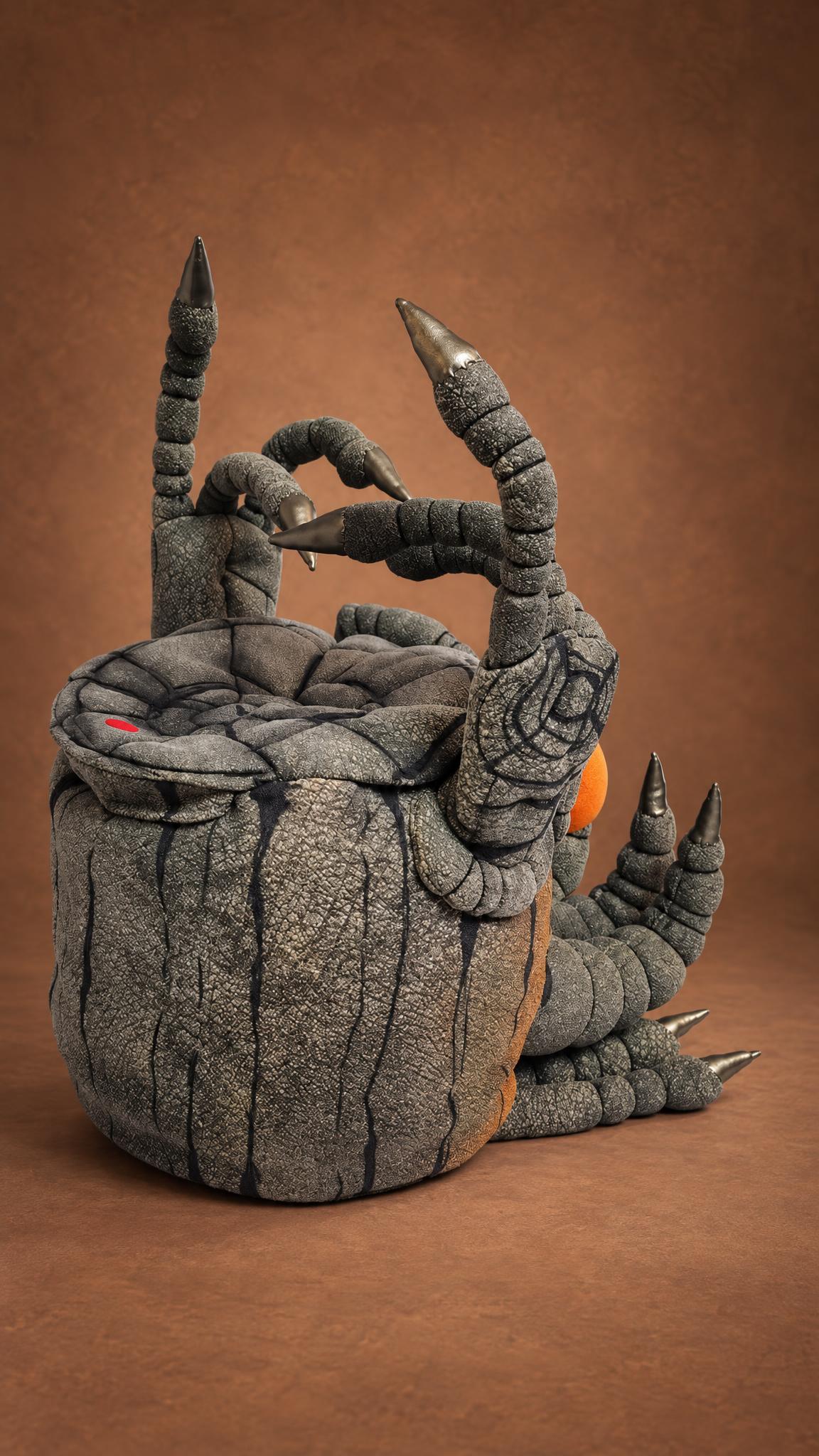 Custom My Singing Monsters plush of Epic Noggin with tall clawed stone arms, made to order