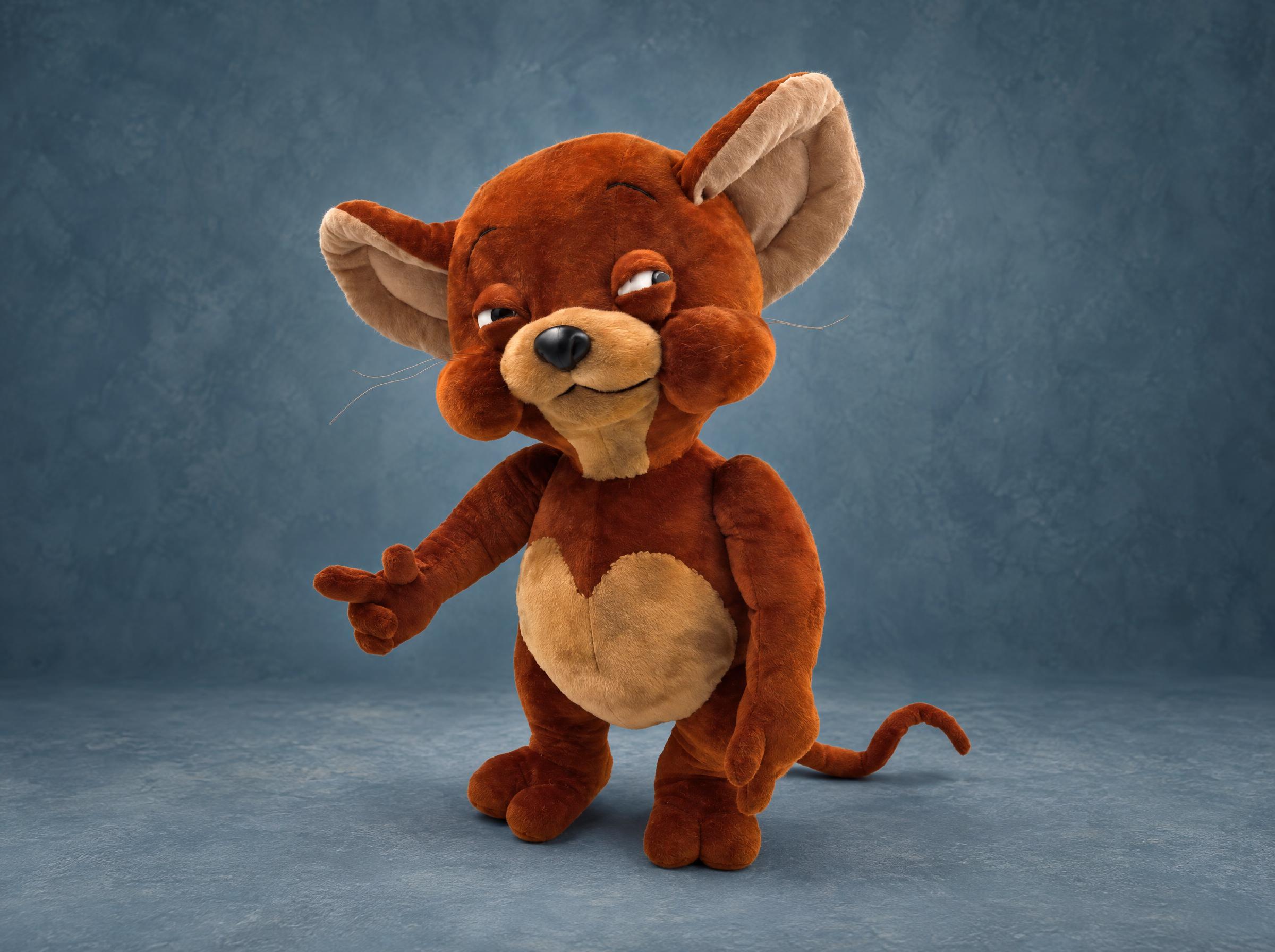Handmade Jerry Mouse Plush, Made to Order Handmade Jerry mouse plush from Tom and Jerry, made to order, with big beige-lined ears and a tan heart belly