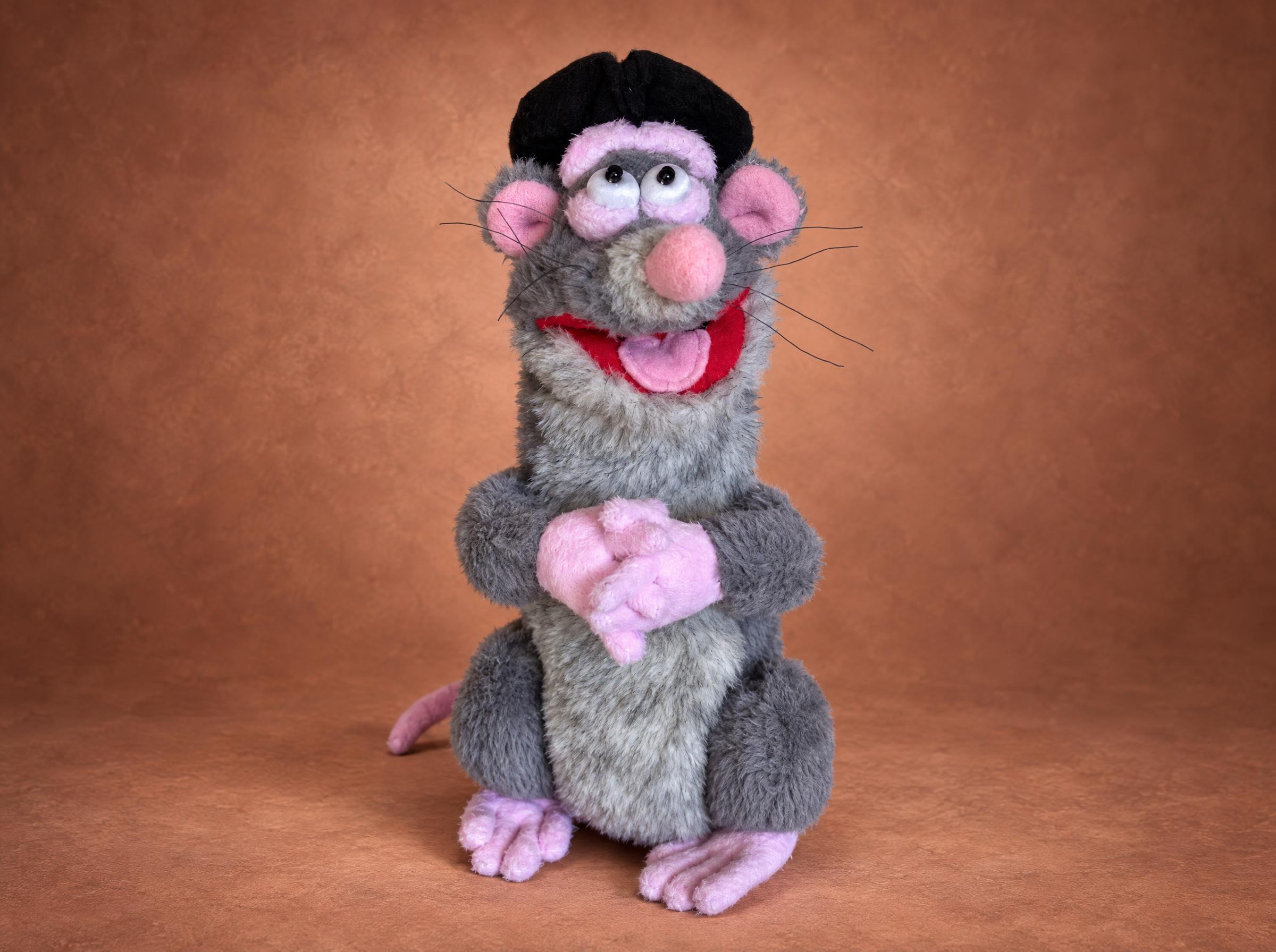 Horrible Histories rat plush with his black cap Horrible Histories rat plush Rattus Rattus with his black cap on and paws together, handmade to order