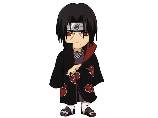 Itachi Uchiha reference art for the custom plush Reference art of chibi Itachi Uchiha in the Akatsuki cloak, the look our custom Itachi plush was sewn from
