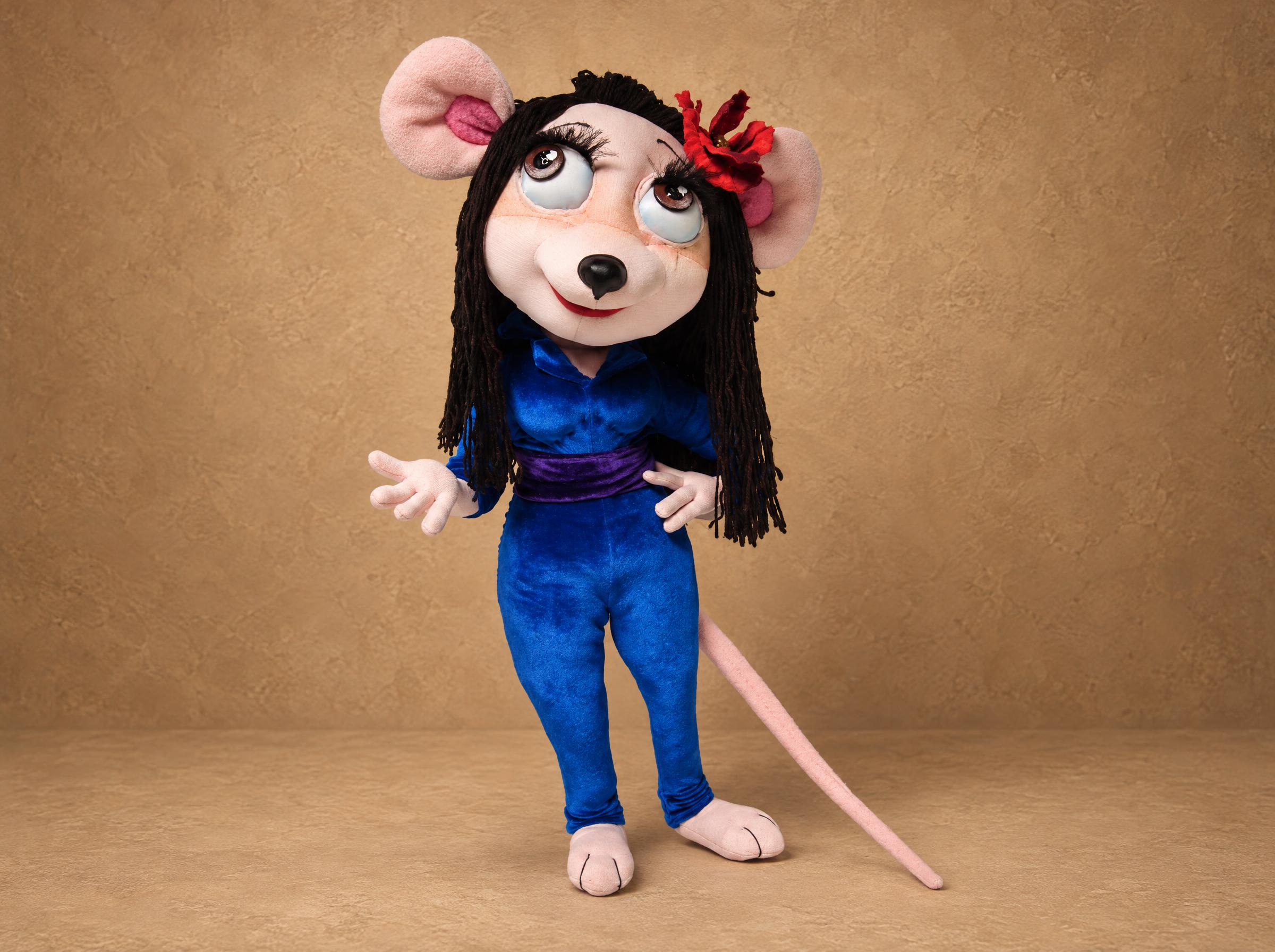 Look-Alike Doll Gift in Rescue Rangers Style Look-alike doll gift in Rescue Rangers style, sewn to order: painted face, long lashes, purple sash, pink tail