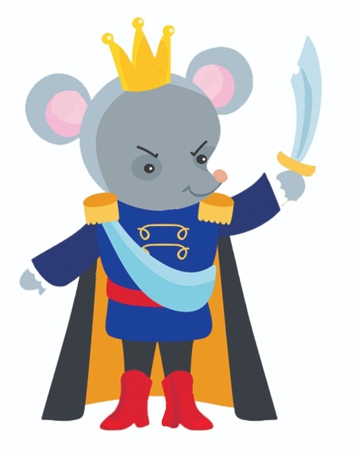 Customer’s reference picture for the Mouse King plush Mouse King cartoon picture the customer sent as reference for the Mouse King plush figure we made to order