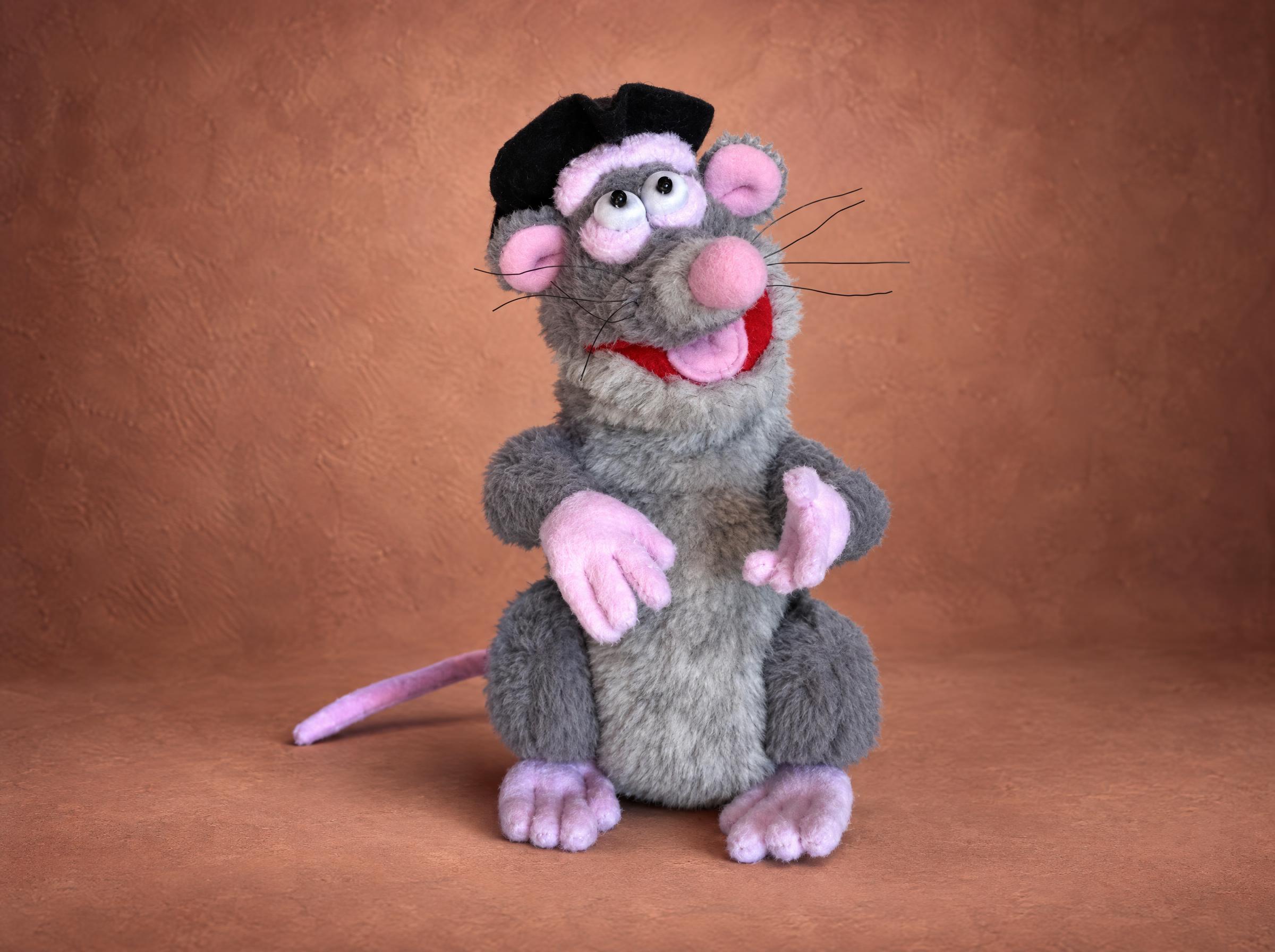 Rattus Rattus plush with his long pink tail Rattus Rattus plush with his long pink tail and grey faux fur, the Horrible Histories rat made to order