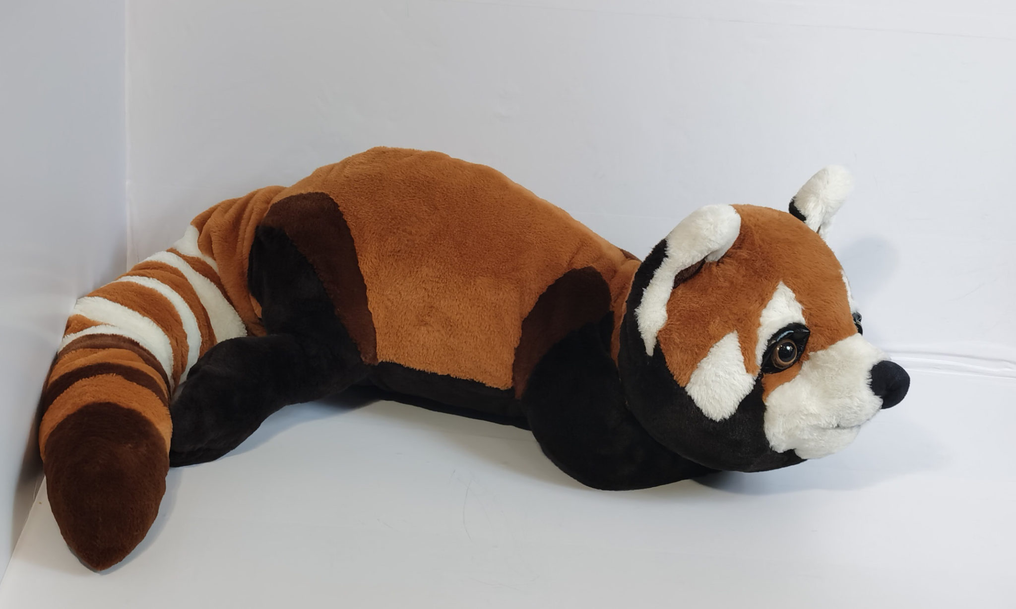 Handmade red panda plush pillow Handmade red panda plush pillow sewn to order, soft rusty orange back and white face looking ahead