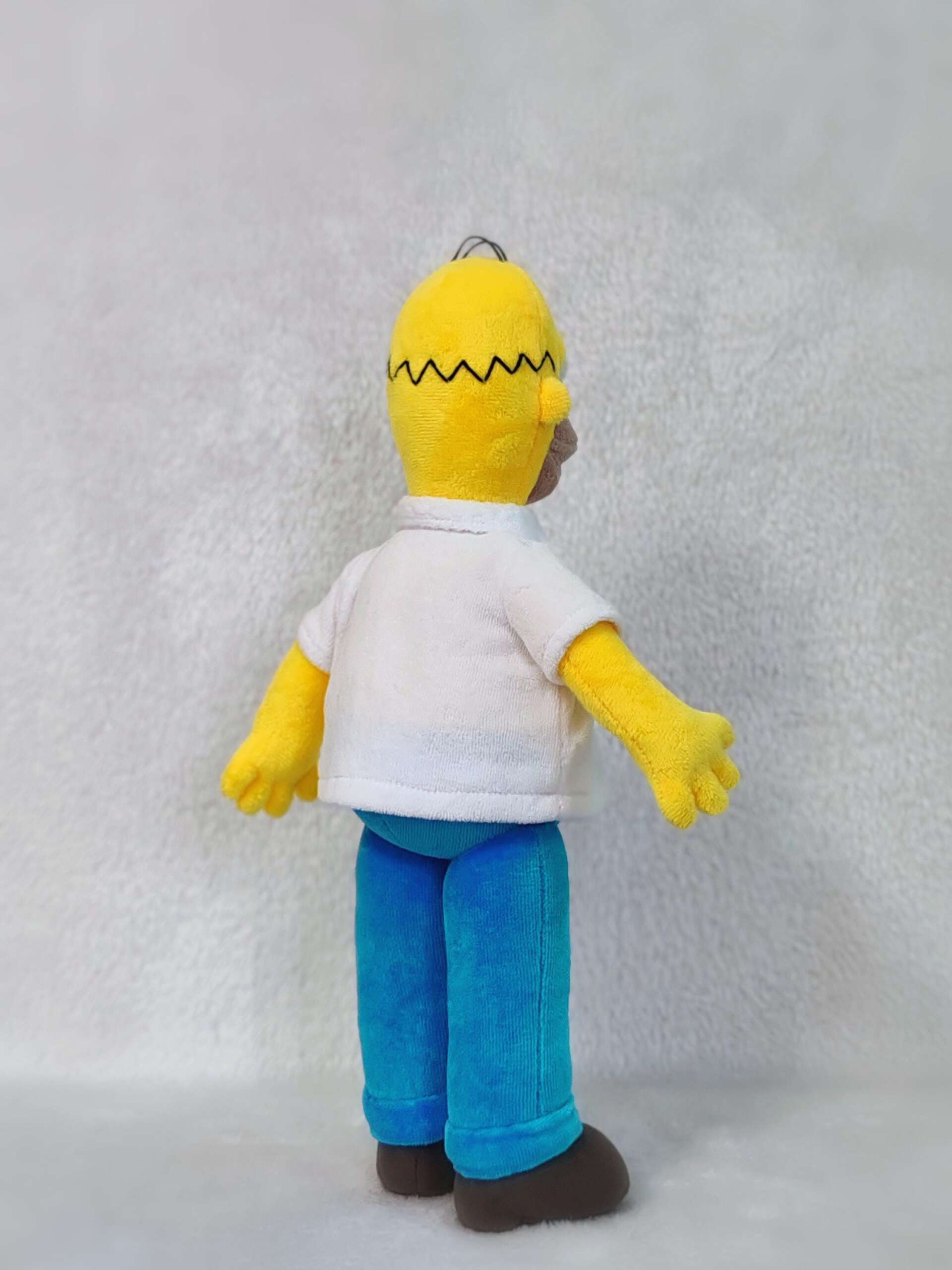 Homer Simpson plush with zigzag hair Homer Simpson plush with the zigzag hair stitched on the back of his head, custom Simpsons toy to order