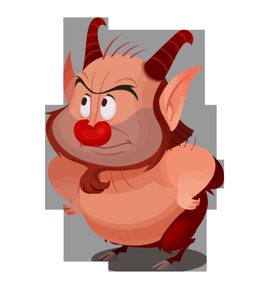 Phil from Hercules reference image Reference image of Phil from Hercules, the satyr with red horns and nose, used to sew the custom Phil plush