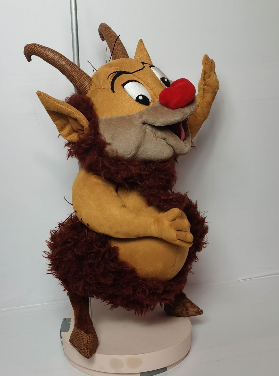 Philoctetes plush with a toothy grin Philoctetes plush with a toothy grin, pointed ears and a faux fur beard, custom Hercules satyr sewn to order