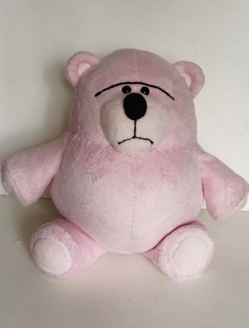 Pink bear plush, Toy Story fan gift Pink bear plush from Toy Story with cream inner ears and foot pads, a handmade gift for Toy Story fans