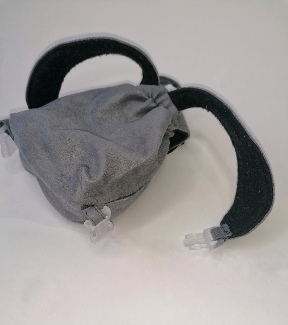 Backpack for the tamagotchi plush Removable grey backpack with black straps and clip buckles, sewn for the custom tamagotchi plush