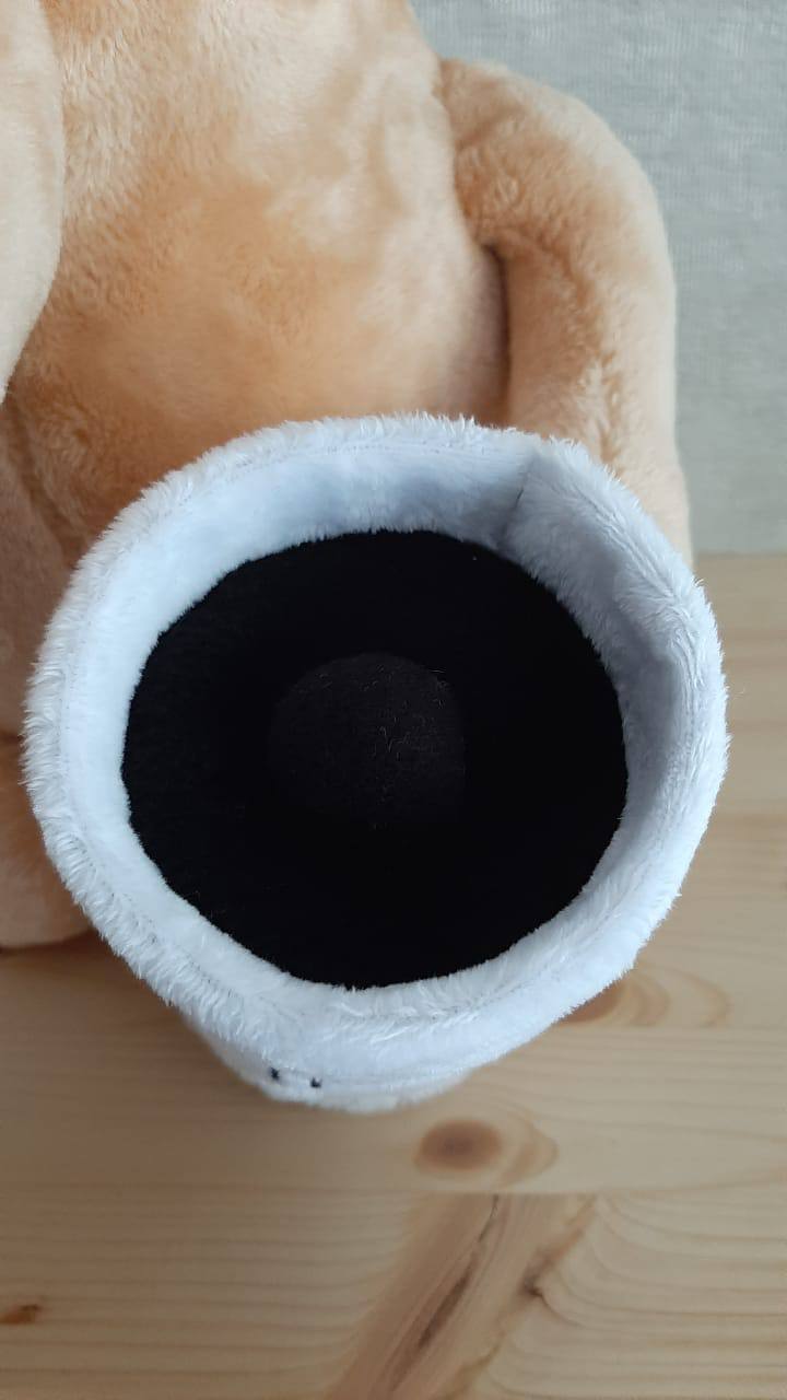 This Is Fine plush coffee mug White plush coffee mug of the This Is Fine dog plush, filled with black coffee, a meme detail sewn to order