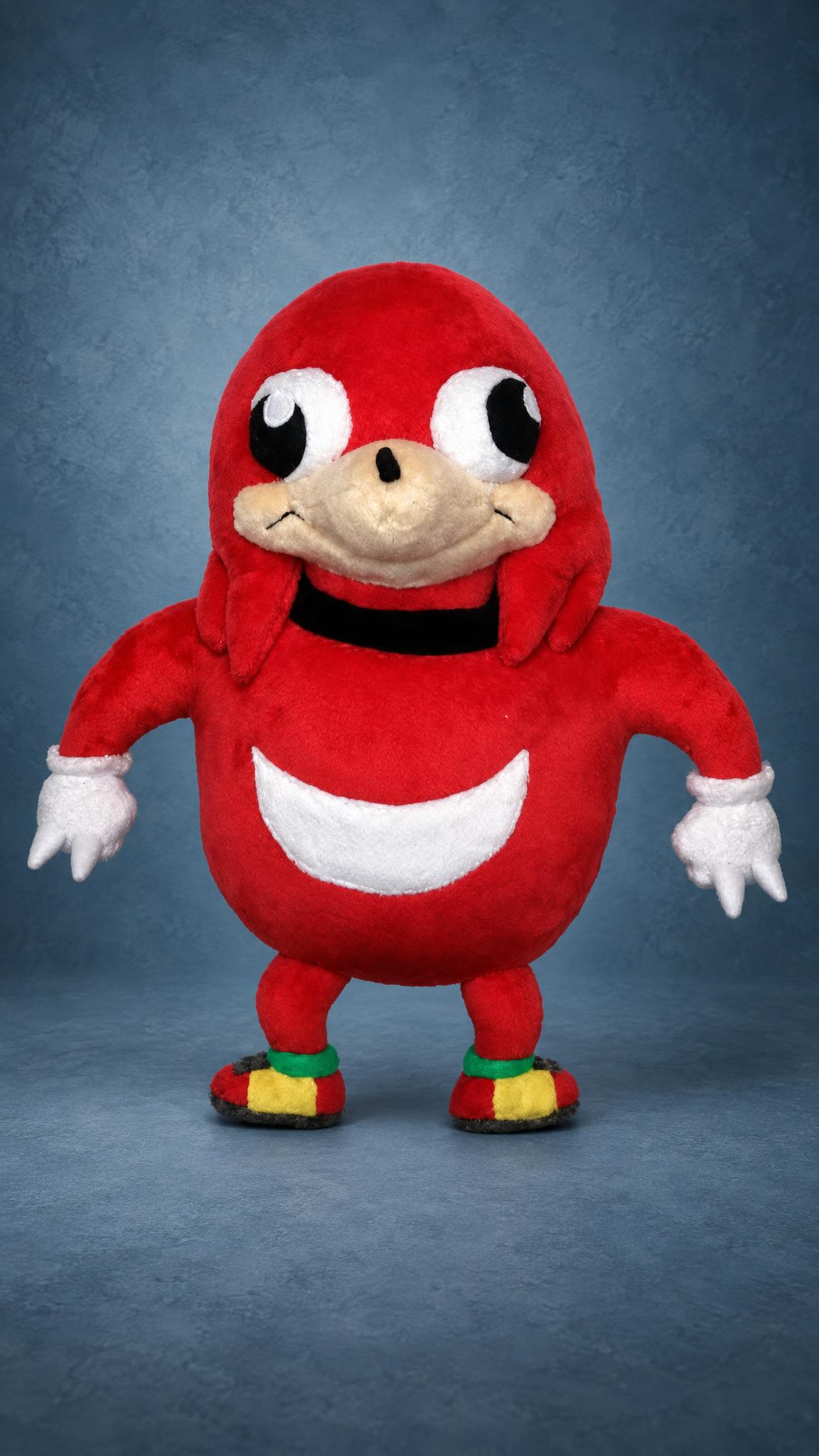 Custom Ugandan Knuckles talking plush, 30 cm red echidna meme toy sewn to order with a voice module